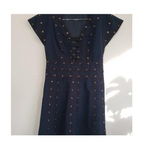 NWOT – Zac Posen for Target Designer Black and Navy Blue Bandage Dress – Size S